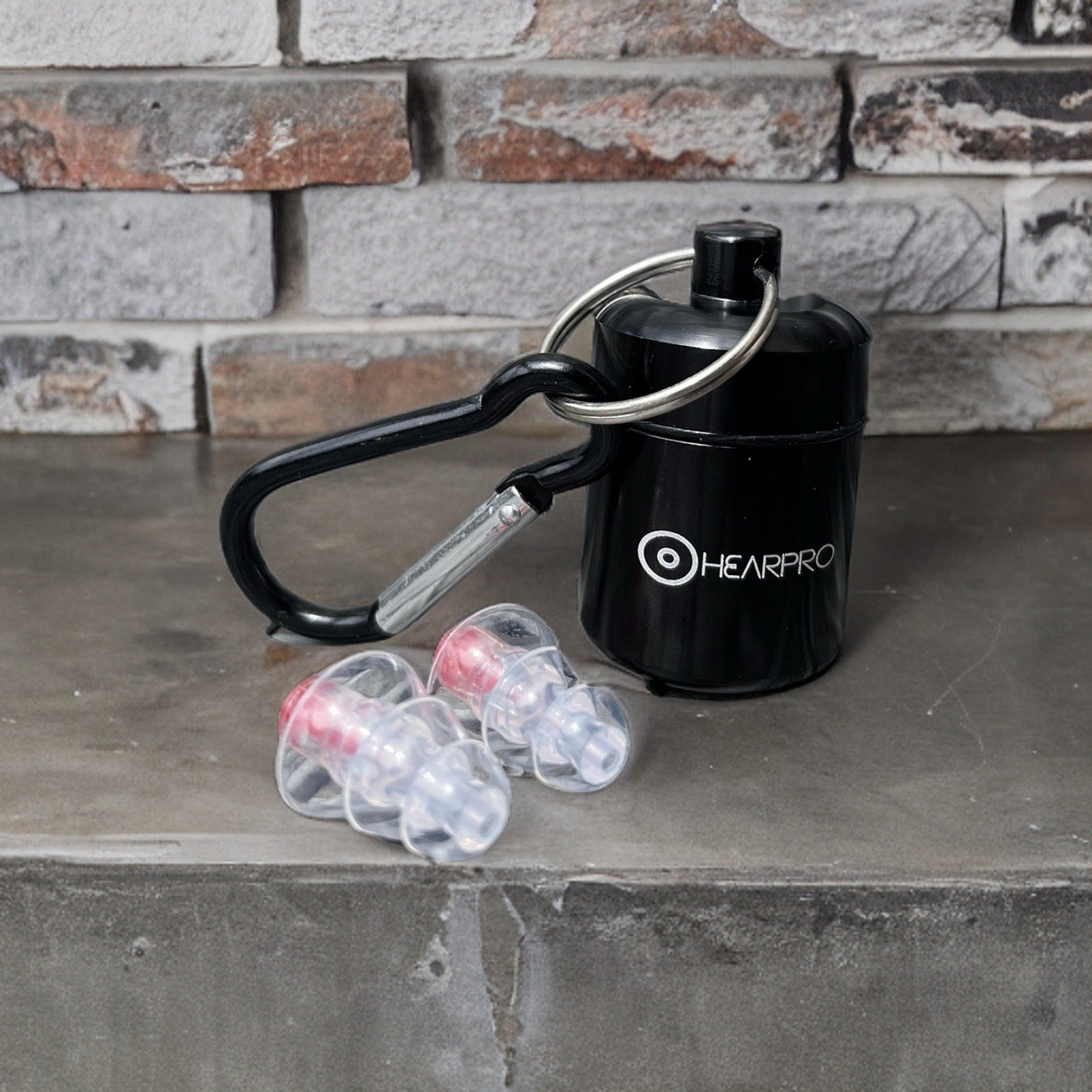 Hearpro protective earbuds with Black carry case