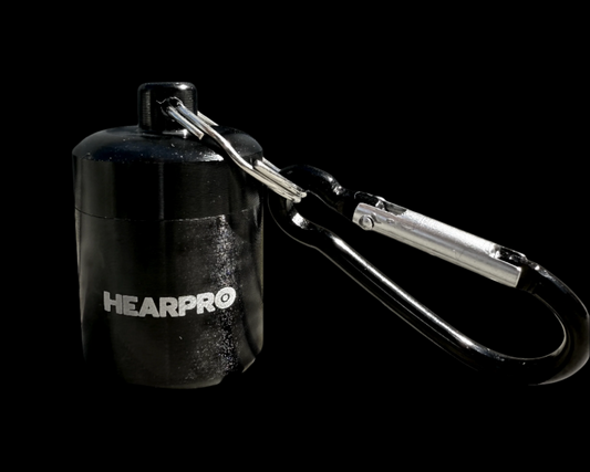 Hearpro protective earbuds with Black carry case