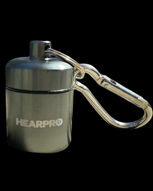 Hearpro protective earbuds with Grey carry case
